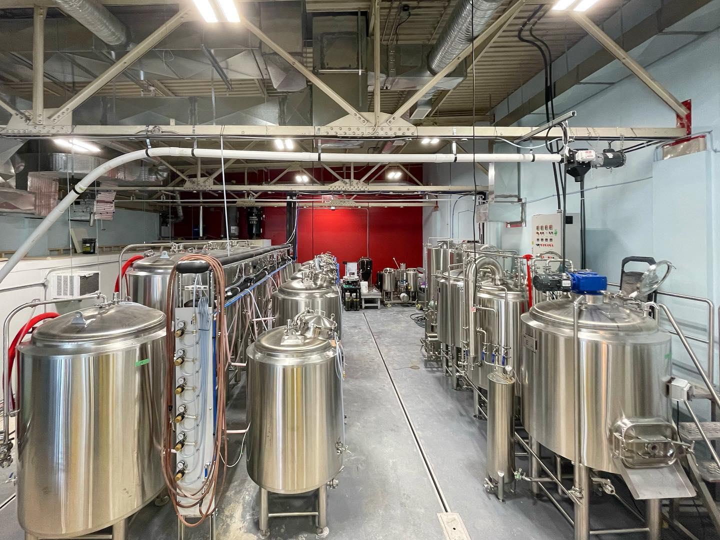Devil May Care Brewing Company, TIANTAI brewery equipment, 500L Brewing System Installation in Canada, brewhouse vessel, beer fermenter, beer unitank, beer fermentor, fermentation tank, brewery machinery, beer brewing plant, conical pressure fermenter, brewery plant, microbrewery system